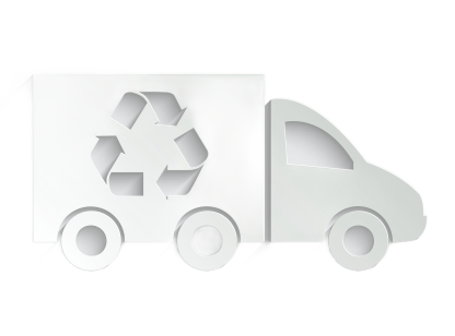 icono de camión con signo de reciclaje