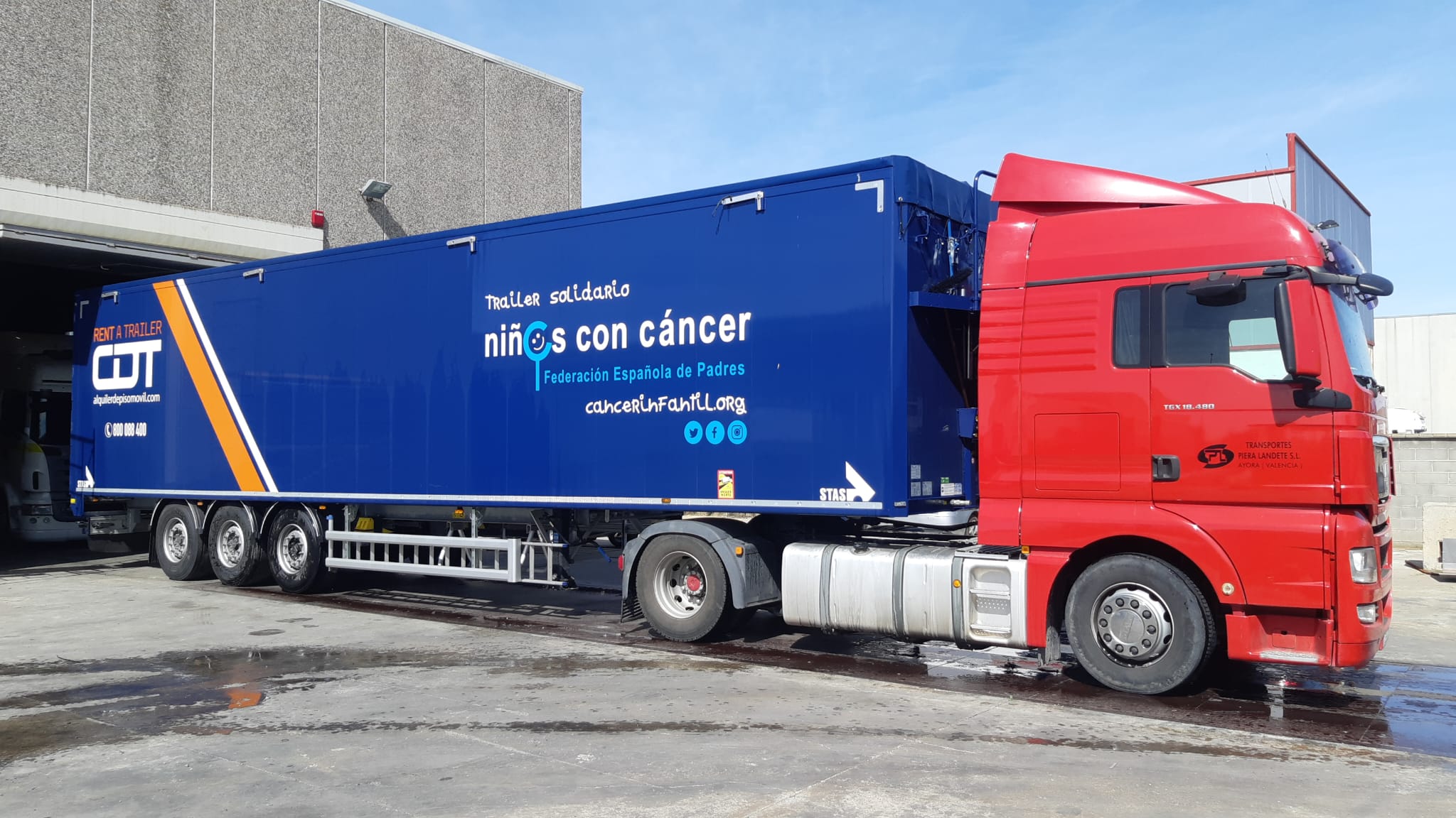 Imagen de trailer solidario niños con cáncer